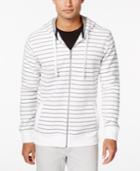 Club Room Men's Striped Zip-front Hoodie, Only At Macy's