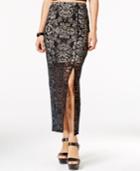 Material Girl Juniors' Front-slit Burnout Maxi Skirt, Only At Macy's