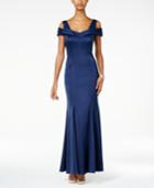 Nightway Off-the-shoulder Gown