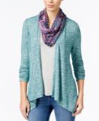 Belle Du Jour Juniors' Cardigan, T-shirt And Scarf Set