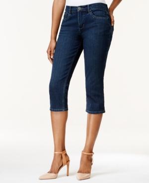 Lee Platinum Petite Harmony Sapphire Wash Capri Jeans