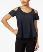 Calvin Klein Performance Pleated-back Off-the-shoulder Top
