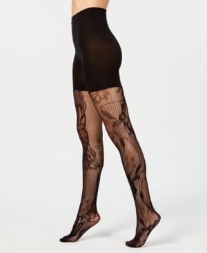 Spanx Fishnet Floral Mid-thigh Shaping Tights