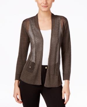 Alfani Mixed-stitch Cardigan, Only At Macy's