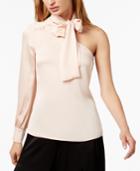 1.state One-shoulder Tie Blouse