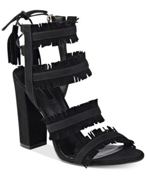 Guess Women's Econi Strappy Block-heel Dress Sandals Women's Shoes