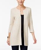Jm Collection Petite Textured Flyaway Cardigan, Only At Macy's