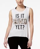 Material Girl Active Juniors' Graphic High-low Tank Top, Only At Macy's