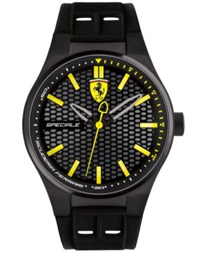 Limited Edition Ferrari Men's Speciale 3h Black Silicone Strap Watch 44mm 0830354
