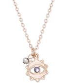Inspired Life Silver-tone Evil Eye And Charm Pendant Necklace