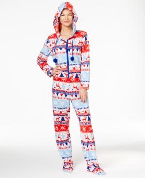 Pj Couture Hooded Footed Christmas Jumpsuit