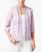 Alfred Dunner Cutout Open-front Jacket