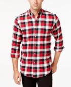 John Ashford Men's Big And Tall Long-sleeve Plaid Shirt, Only At Macy's