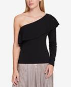 Tommy Hilfiger One-shoulder Flounce Top, Created For Macy's