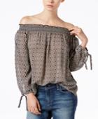 Sanctuary Gianna Printed Off-the-shoulder Top