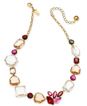 Kate Spade New York Gold-tone Multi-crystal Collar Necklace, 17 + 3 Extender