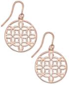 Charter Club Rose Gold-tone Openwork Circle Drop Earrings, Only At Macy's