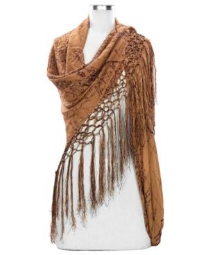 Patricia Nash Amelia Map Scarf With Tassel Edging