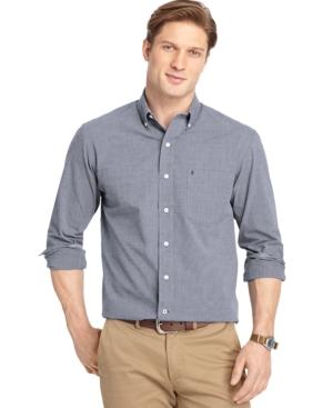 Izod Big And Tall End-on-end Long-sleeve Dress Shirt