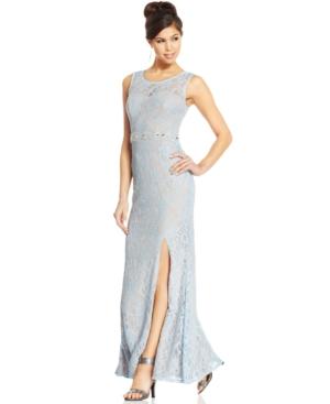City Studios Juniors' Lace Back-cutout Dress