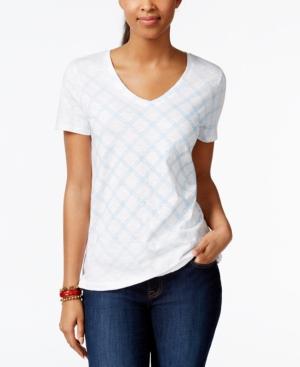 Tommy Hilfiger Short-sleeve Lattice-print Tee