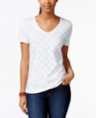 Tommy Hilfiger Short-sleeve Lattice-print Tee