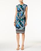 Vince Camuto Geo-print Sheath Dress