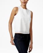 Bar Iii Embroidered Crop Top, Only At Macy's
