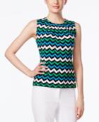 Calvin Klein Chevron-print Pleated Shell