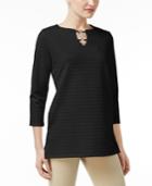 Jm Collection Ribbed Hardware Tunic, Only At Macy's