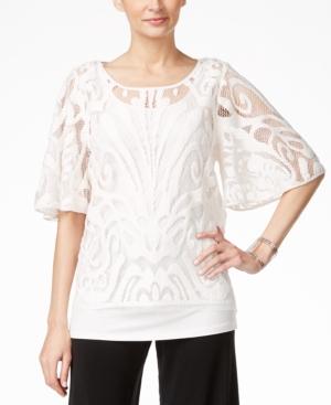 Alfani Layered Crochet Top, Only At Macy's
