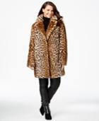 Calvin Klein Plus Size Animal-print Faux-fur Coat