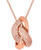 Le Vian Vanilla Link'ing Diamond Pendant Necklace (1/2 Ct. T.w.) In 14k Rose Gold