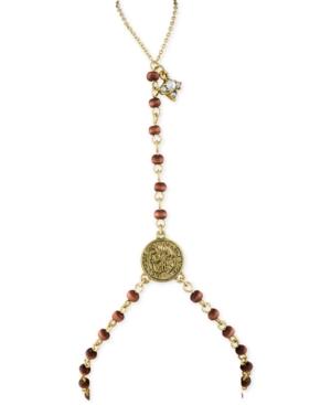Rachel Rachel Roy Gold-tone Beaded Coin Hand Chain