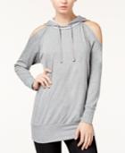 Gypsies & Moondust Juniors' Cold-shoulder Hoodie