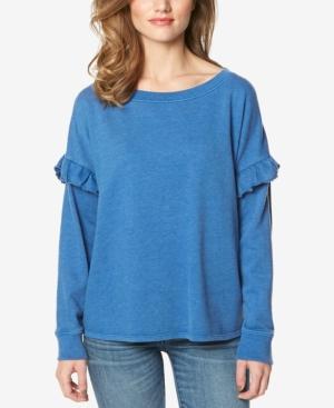 Buffalo David Bitton Ruffle-sleeve Sweatshirt