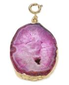 M. Haskell For Inc Gold-tone Small Pink Agate Clip-on Pendant, Only At Macy's