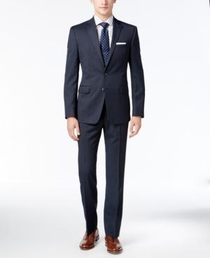 Marc New York By Andrew Marc Men's Classic-fit Navy Tic Suit