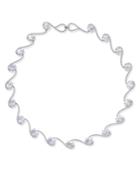 Danori Silver-tone Crystal Wave Necklace