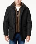 Weatherproof Men's Faux-fur-collar Layered Parka