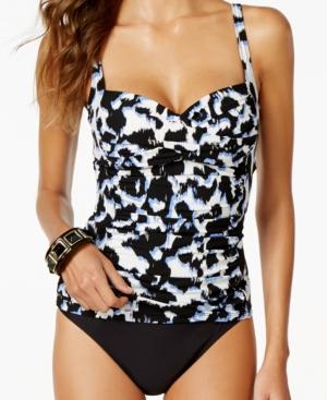 La Blanca Printed Sweetheart Tankini Top Women's Swimsuit