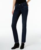 Eileen Fisher Organic Cotton Washed Indigo Frayed-hem Ankle Jeans