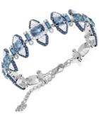 Swarovski Silver-tone Clear & Colored Crystal Bracelet