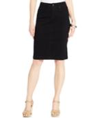 Style & Co. Denim Skirt, Black Rinse Wash