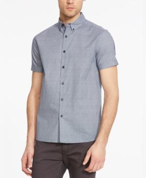 Kenneth Cole New York Men's Dot-print Short-sleeve Shirt