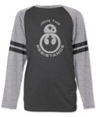 Men's Star Wars Join Bb-8 Graphic-print Raglan-sleeve Football T-shirt From Jem
