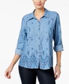 Style & Co Cotton Utility Shirt, Created For Macy's