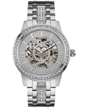 Guess Men's Silver-tone Stainless Steel Bracelet Watch 44mm U0686g1