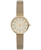 Skagen Women's Signature Gold-tone Stainless Steel Mesh Bracelet Watch 30mm Skw2614