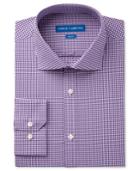 Vince Camuto Men's Slim-fit Purple Gingham Dress Shirt
